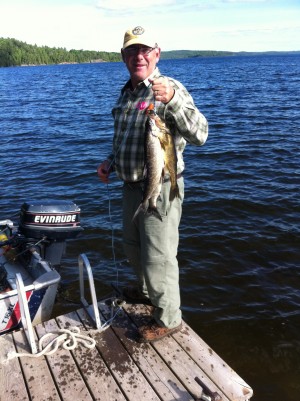 The author with his first whitefish ever.