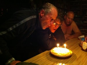 Ross and Tony celebrate their birthdays at Lake Elsie.
