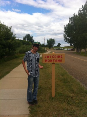 Jack at the border. Ft. Union, ND.