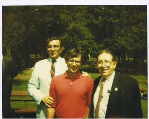 Gov. Rudy Perpick, the author, and Rep. Willard Munger at the dedication of the Munger Trail