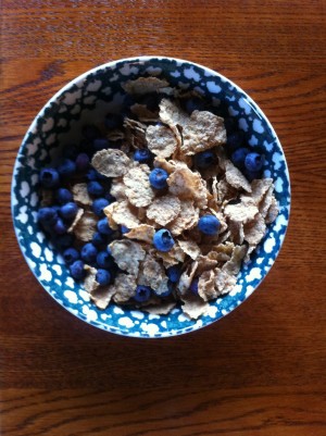 Blueberry breakfast.