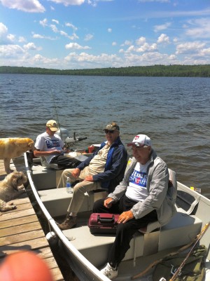 Ross, Fritz, and Harry read to stalk the elusive walleye