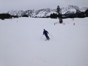 Rene' skiing Bridger Bowl.